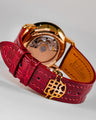 Bespoke Watch Strap in Blood Red Crocodile