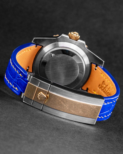 Bespoke Watch Strap in Electric Blue Crocodile