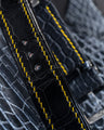Bespoke Watch Strap in Black Crocodile