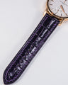 Bespoke Watch Strap in Purple Crocodile