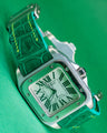 Bespoke Watch Strap in Emerald Green Crocodile