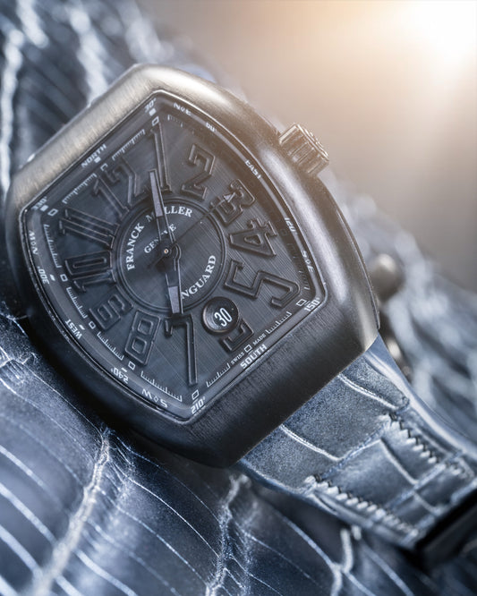 Bespoke Watch Strap in Metallic Black Crocodile