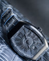 Bespoke Watch Strap in Metallic Black Crocodile