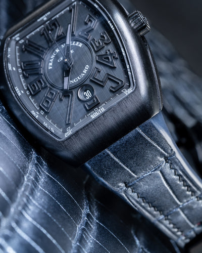 Bespoke Watch Strap in Metallic Black Crocodile