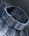 Bespoke Watch Strap in Metallic Black Crocodile