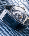 Bespoke Watch Strap in Navy Blue Crocodile