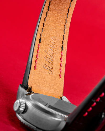 Bespoke Watch Strap in Black Crocodile