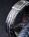 Bespoke Watch Strap in Black Silver Alligator