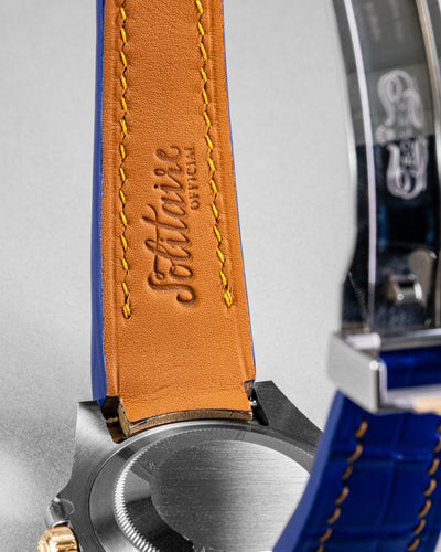 Bespoke Watch Strap in Electric Blue Crocodile