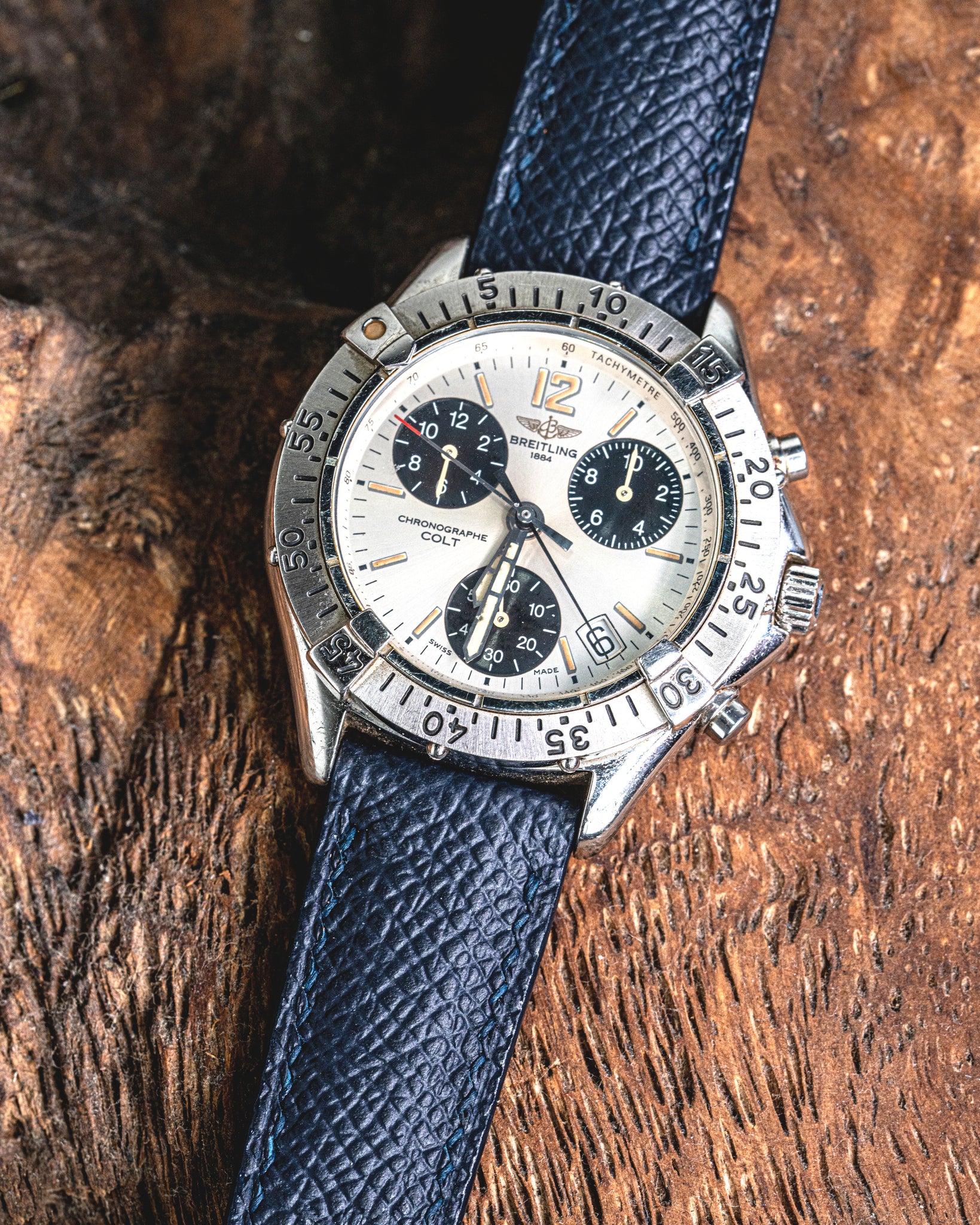 Solitaire Universal Straps in Midnight Storm Epsom for Breitling ...