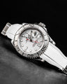 Solitaire Rubber straps in Snowy White for Rolex Yacht-Master 116622