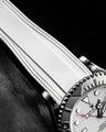 Solitaire Rubber straps in Snowy White for Rolex Yacht-Master 116622