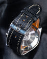 Bespoke Watch Strap in Black Chevre