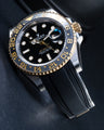 Solitaire Rubber straps in Classic Black for Rolex GMT Master II