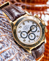 Bespoke Watch Strap in Dark Brown Crocodile