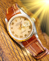 Bespoke Watch Strap in Chestnut Brown Crocodile