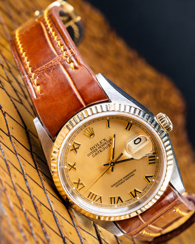 Bespoke Watch Strap in Chestnut Brown Crocodile