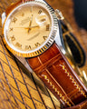 Bespoke Watch Strap in Chestnut Brown Crocodile