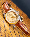 Bespoke Watch Strap in Chestnut Brown Crocodile