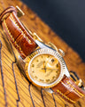Bespoke Watch Strap in Chestnut Brown Crocodile