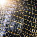 Bespoke Key Fob Cover in Gold Black Alligator