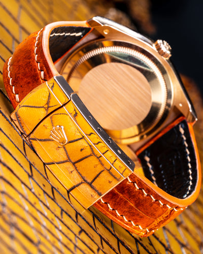 Bespoke Watch Strap in Brown Himalayan Crocodile
