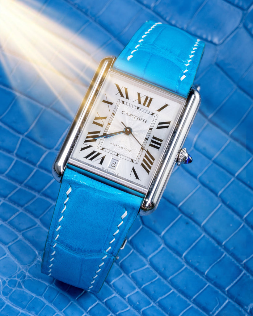 Bespoke Watch Strap in Tiffany Blue Alligator – Solitaire Official