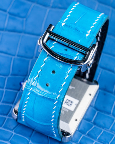 Bespoke Watch Strap in Tiffany Blue Alligator
