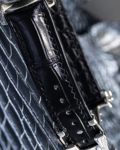 Bespoke Watch Strap in Black Crocodile