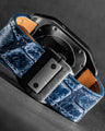 Bespoke Watch Strap in Denim Crocodile