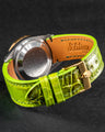Bespoke Watch Strap in Apple Green Himalayan Crocodile