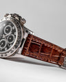 Bespoke Watch Strap in Chocolate Brown Crocodile