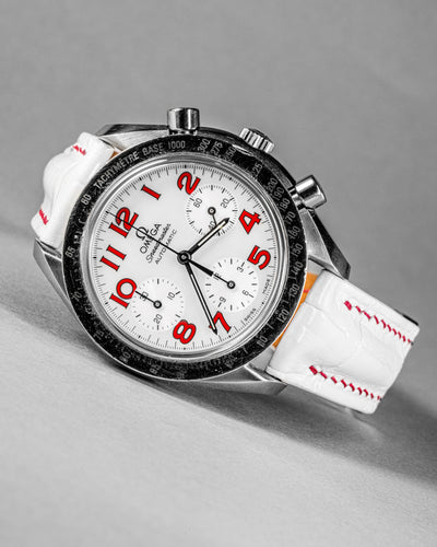 Bespoke Watch Strap in White Crocodile