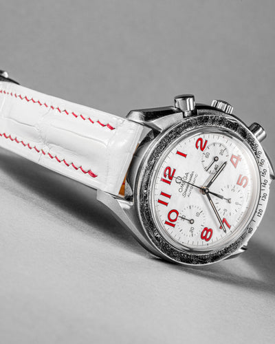 Bespoke Watch Strap in White Crocodile