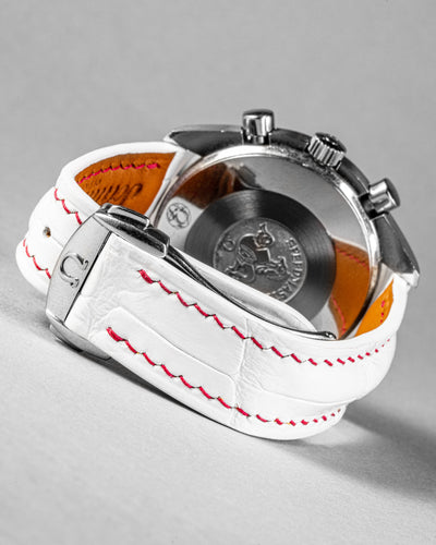 Bespoke Watch Strap in White Crocodile
