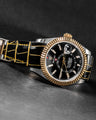 Bespoke Watch Strap in Gold Black Alligator
