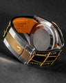 Bespoke Watch Strap in Gold Black Alligator