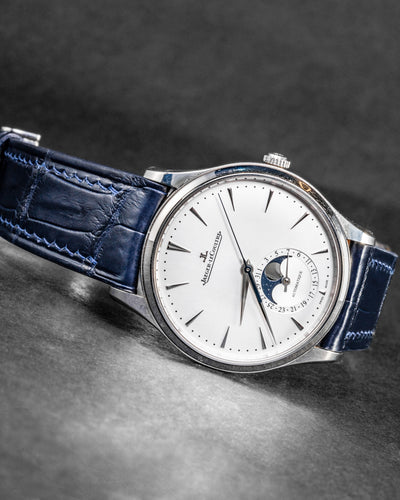 Bespoke Watch Strap in Navy Blue Crocodile