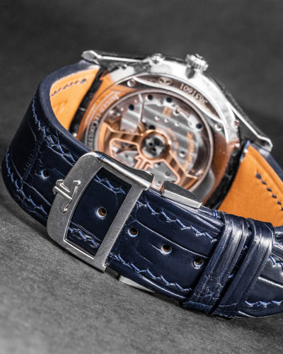 Bespoke Watch Strap in Navy Blue Crocodile