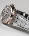Bespoke Watch Strap in Metallic Silver Alligator