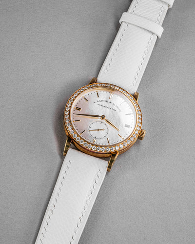 Solitaire Universal Straps in Snow White Epsom for Alange & Sohne