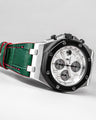 Bespoke Watch Strap in Dark Green Crocodile