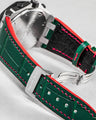 Bespoke Watch Strap in Dark Green Crocodile