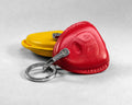Bespoke Key Fob Cover in Red & Yellow Nappa