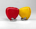 Bespoke Key Fob Cover in Red & Yellow Nappa
