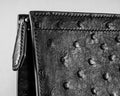 Bespoke Clutch Bag in Black Ostrich