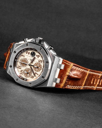 Bespoke Watch Strap in Bronze brushed Crocodile