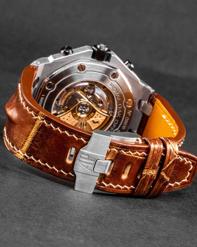 Bespoke Watch Strap in Bronze brushed Crocodile