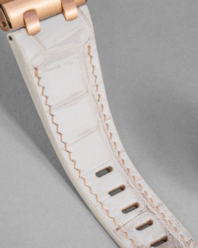 Bespoke Watch Strap in Natural Himalayan Crocodile