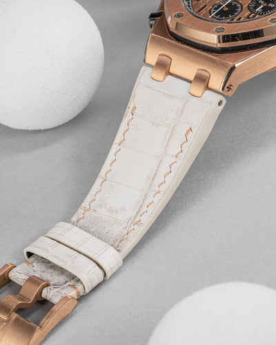 Bespoke Watch Strap in Natural Himalayan Crocodile